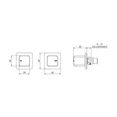 Phoenix Rush Wall Top Assemblies Brushed Nickel
